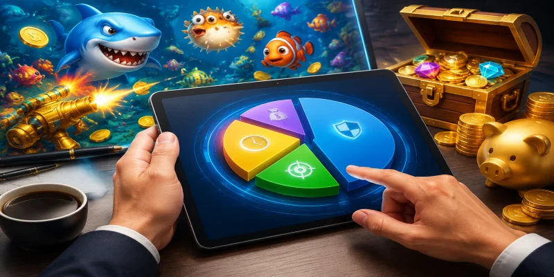 Biểu đồ phân bổ nguồn vốn thông minh khi tham gia trải nghiệm bắn cá jackpot trực tuyến