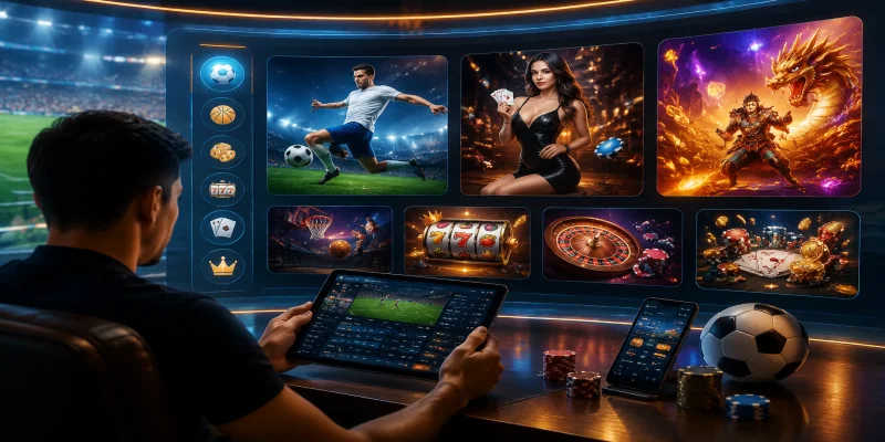 Giao diện sảnh cược hiện đại và trực quan của hệ thống giải trí trực tuyến new88