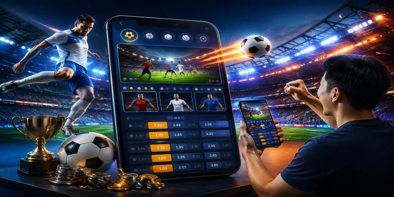 Giao diện trực quan của sảnh cược thể thao hiện đại với tỷ lệ kèo cạnh tranh cao.